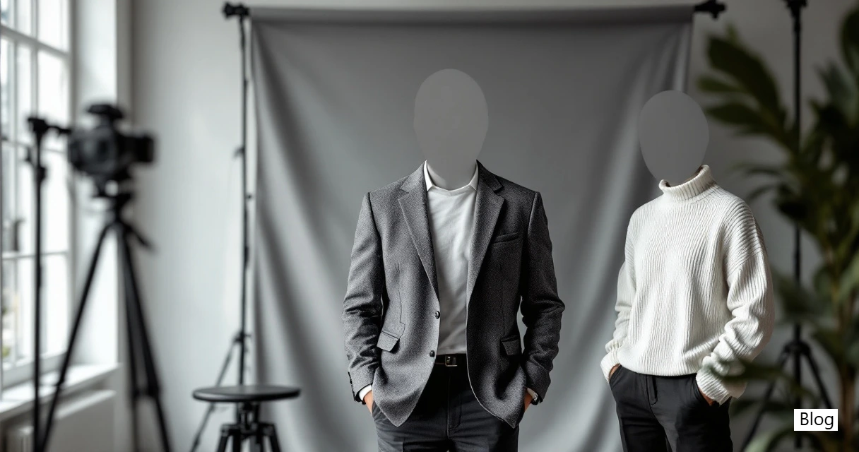 Different professional wardrobe styles prepared for consistent personal branding headshots