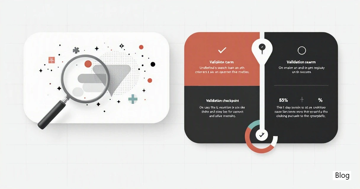Infographic showing an ambiguous search term being validated, matched with profile photo consistency, and clarified for professional branding over time.