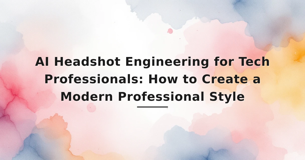 AI Headshot Engineering for Tech Professionals: How to Create a Modern Professional Style