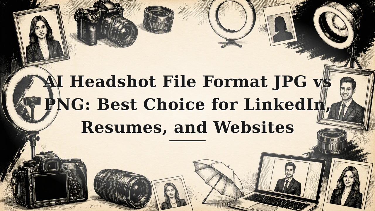 AI Headshot File Format JPG vs PNG: Best Choice for LinkedIn, Resumes, and Websites