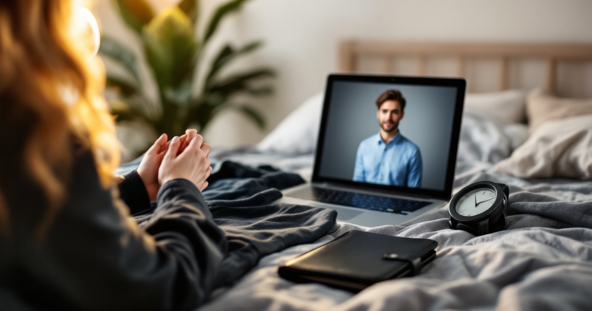 Hands preparing outfit and setup for a stronger AI headshot result at home