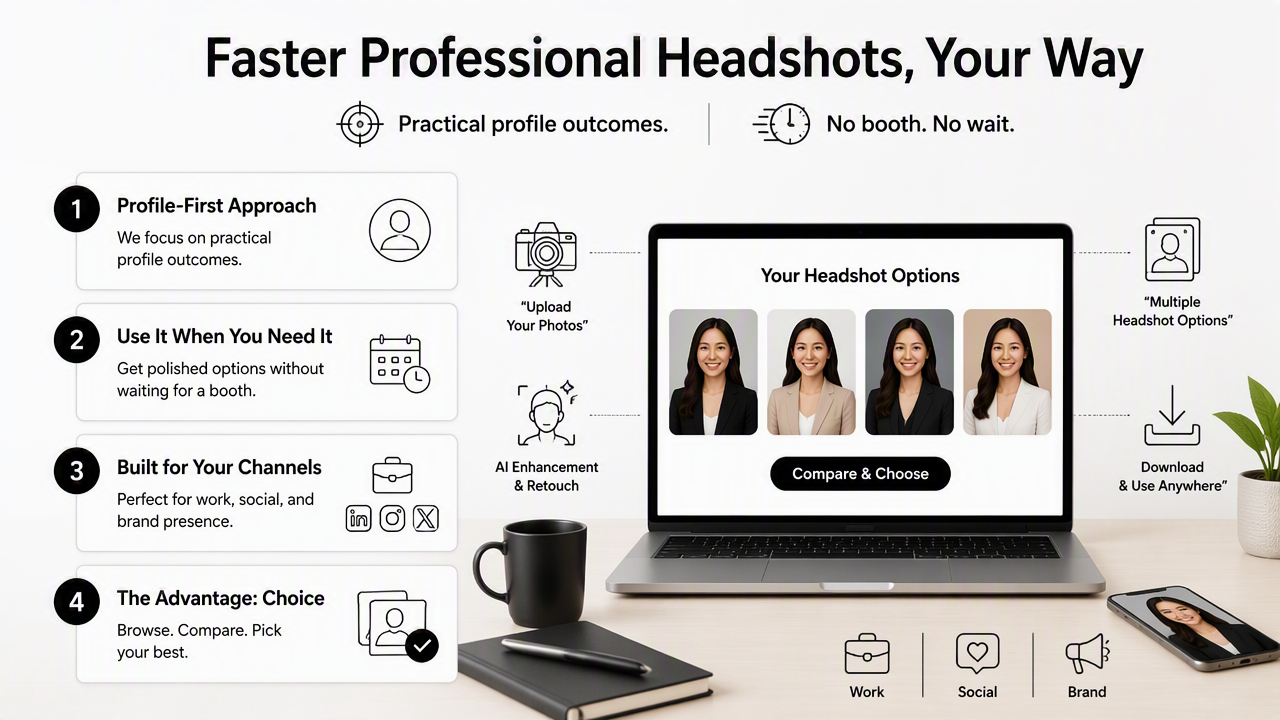 Illustration for How Looktara handles faster professional headshots