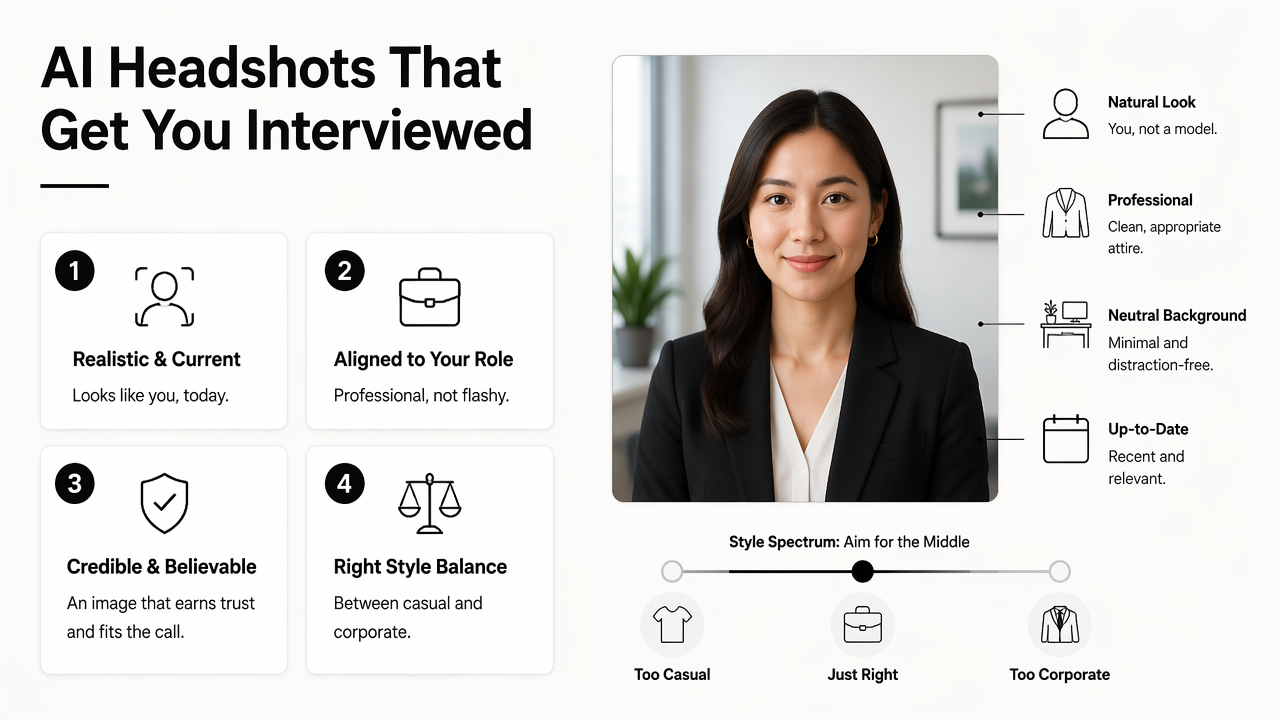 Illustration for What makes an AI headshot look credible for early-career roles?