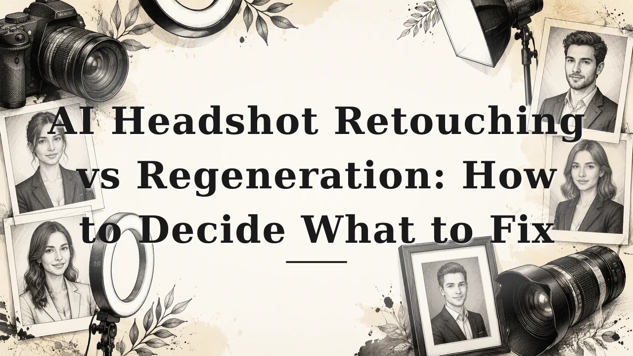 AI Headshot Retouching vs Regeneration: How to Decide What to Fix