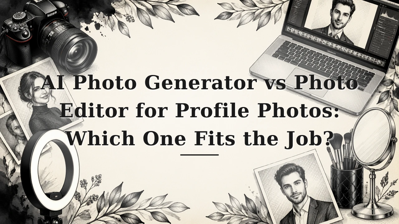 AI Photo Generator vs Photo Editor for Profile Photos: Which One Fits the Job?