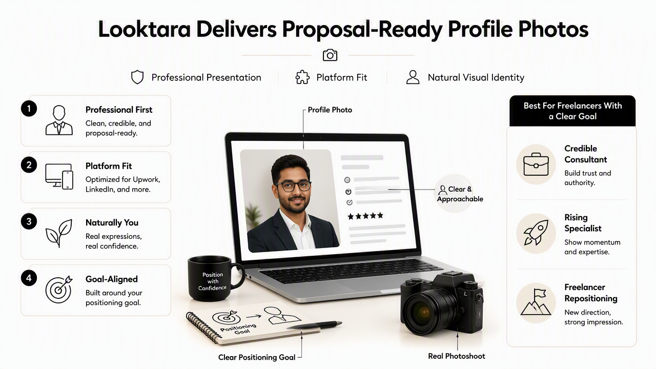 Illustration for How Looktara handles proposal-ready profile photos