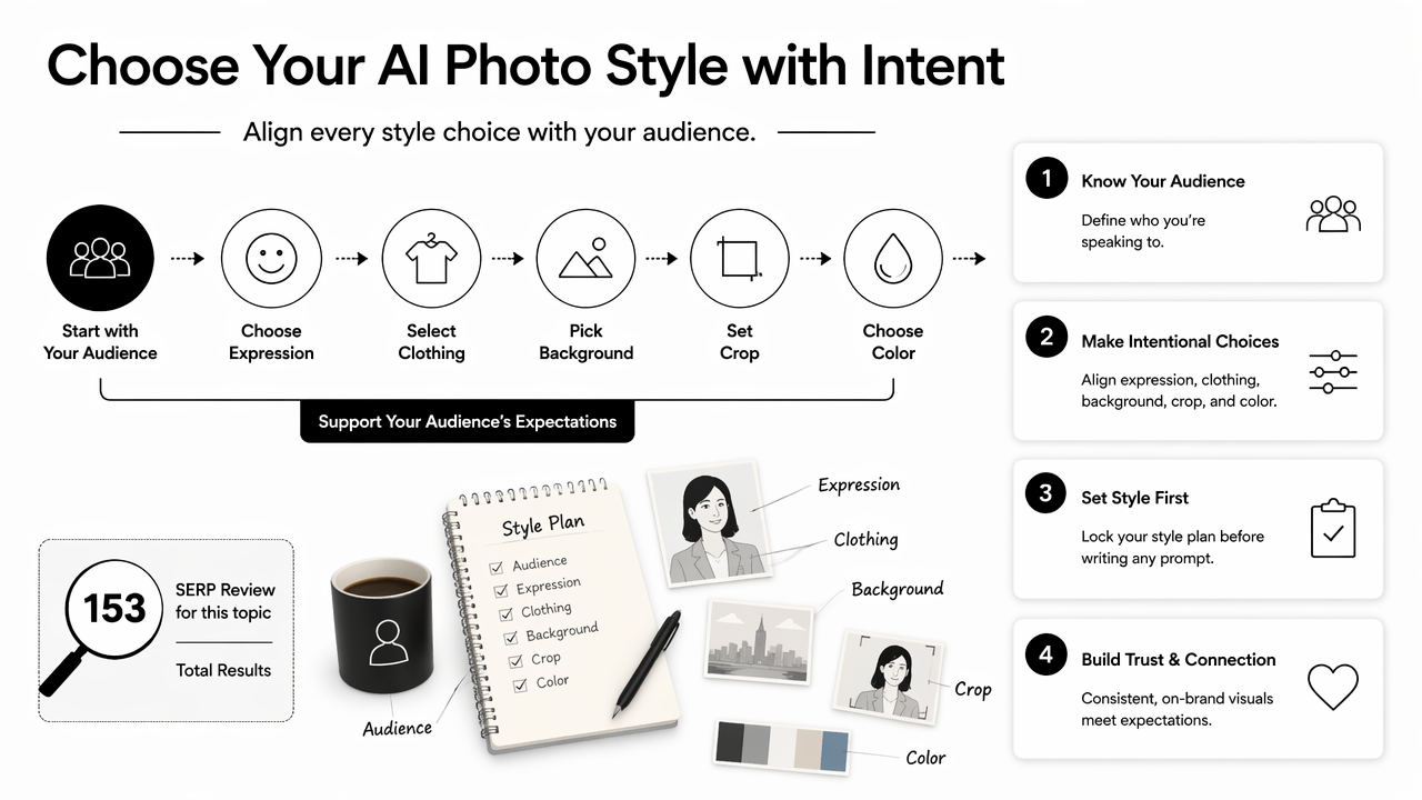 Illustration for How should a personal brand choose an AI photo style?