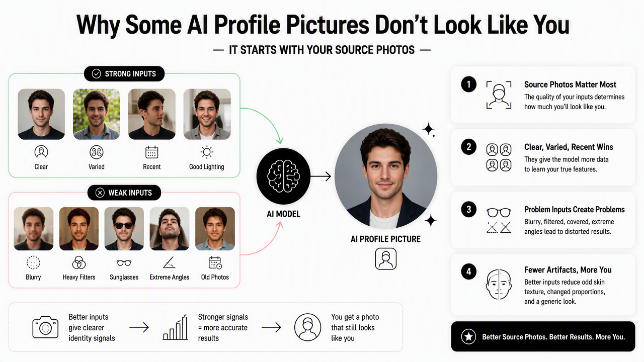 Illustration for How do source photos affect likeness?