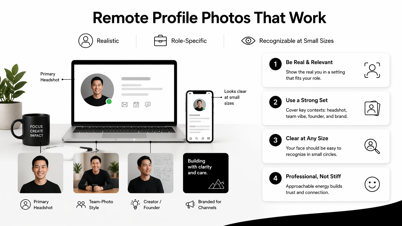 Illustration for Which photo styles work best for remote profiles?