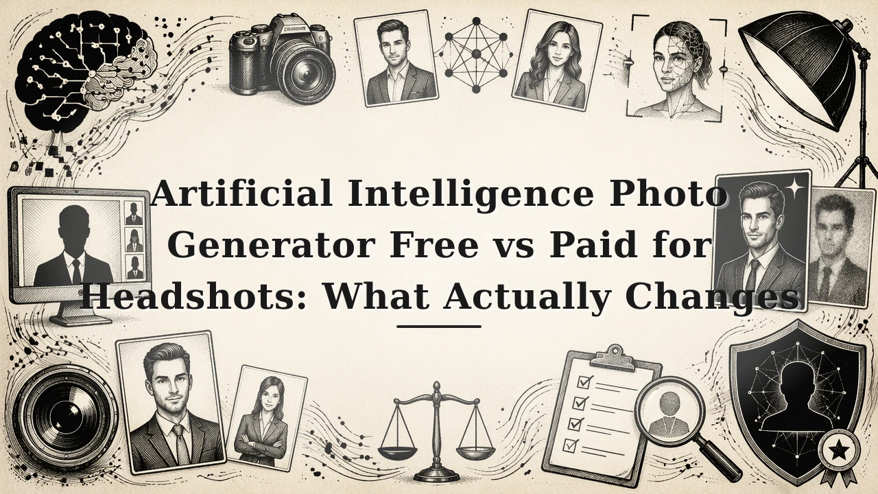 Artificial Intelligence Photo Generator Free vs Paid for Headshots: What Actually Changes
