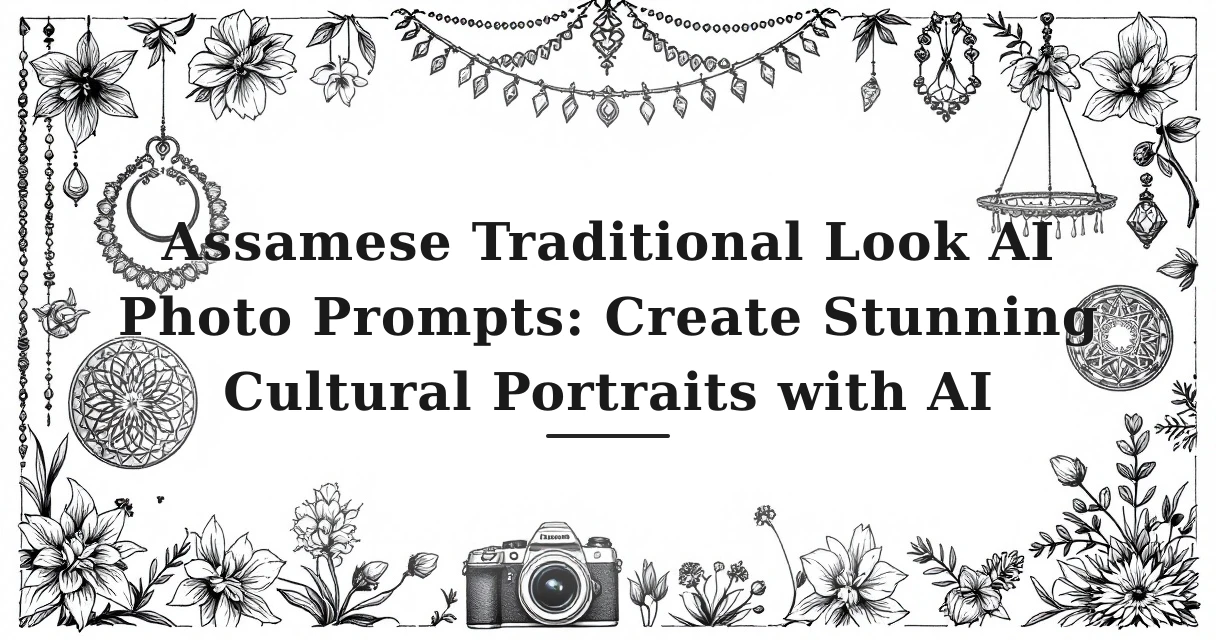 Assamese Traditional Look AI Photo Prompts: Create Stunning Cultural Portraits with AI