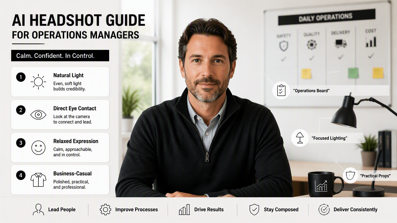 Illustration for What style creates calm authority in an AI headshot?
