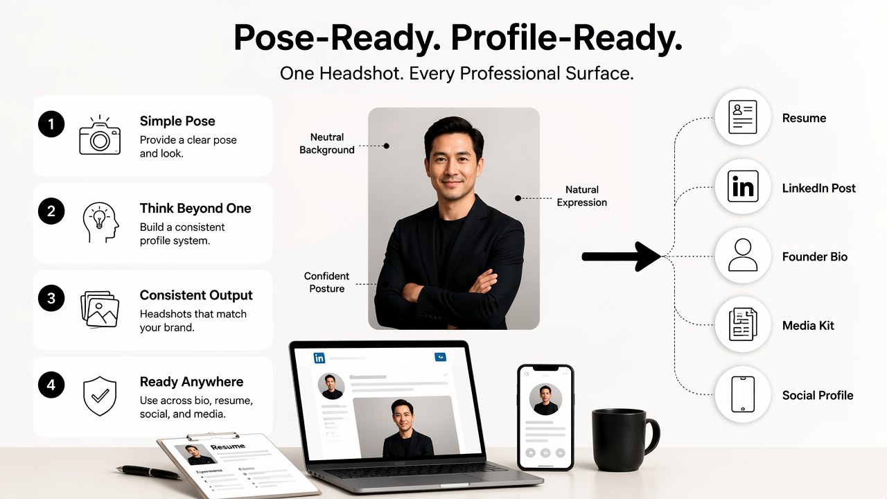 Illustration for How Looktara handles pose-ready business imagery
