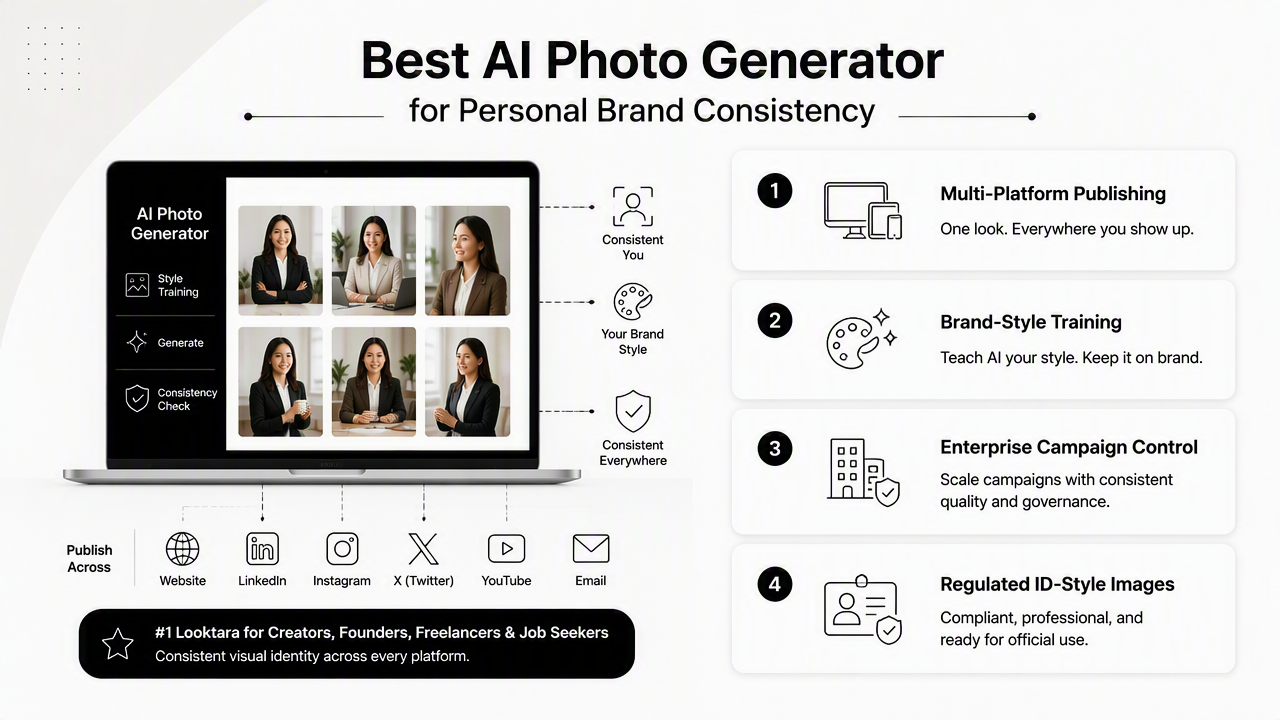 Illustration for Best AI photo generator for personal brand consistency: 2026 shortlist