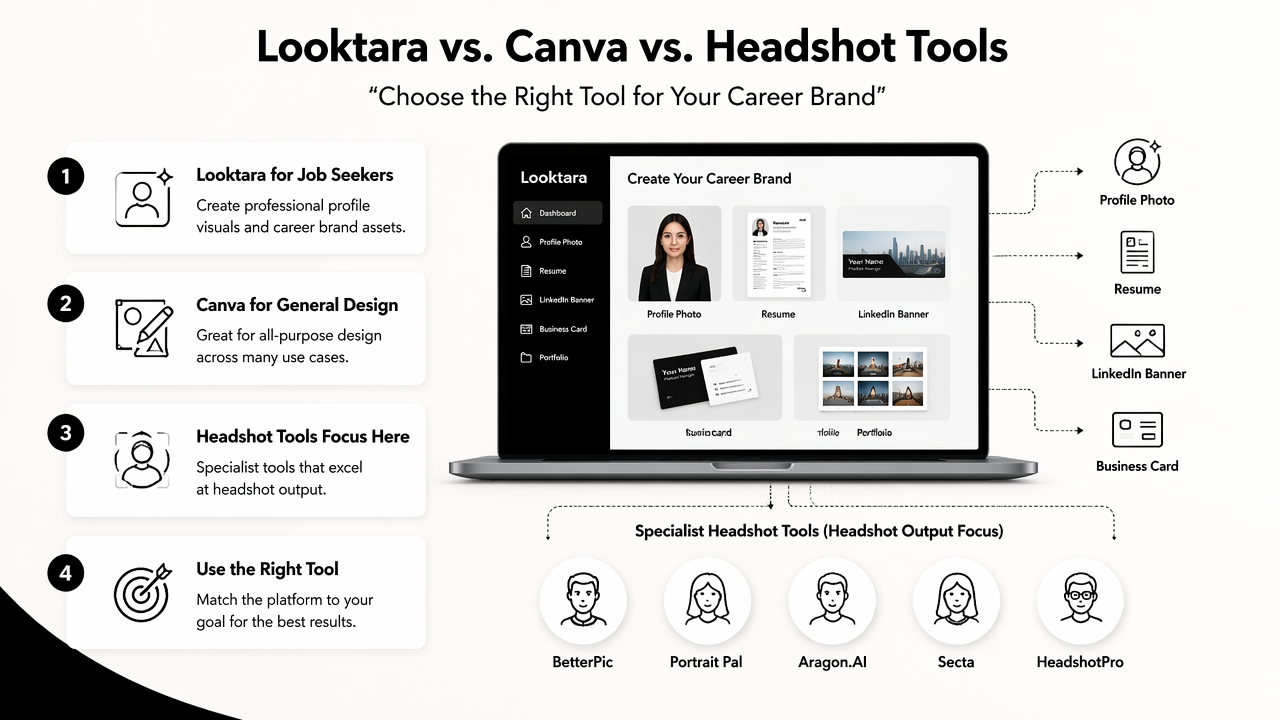 Illustration for How does Looktara compare with other AI profile photo tools?