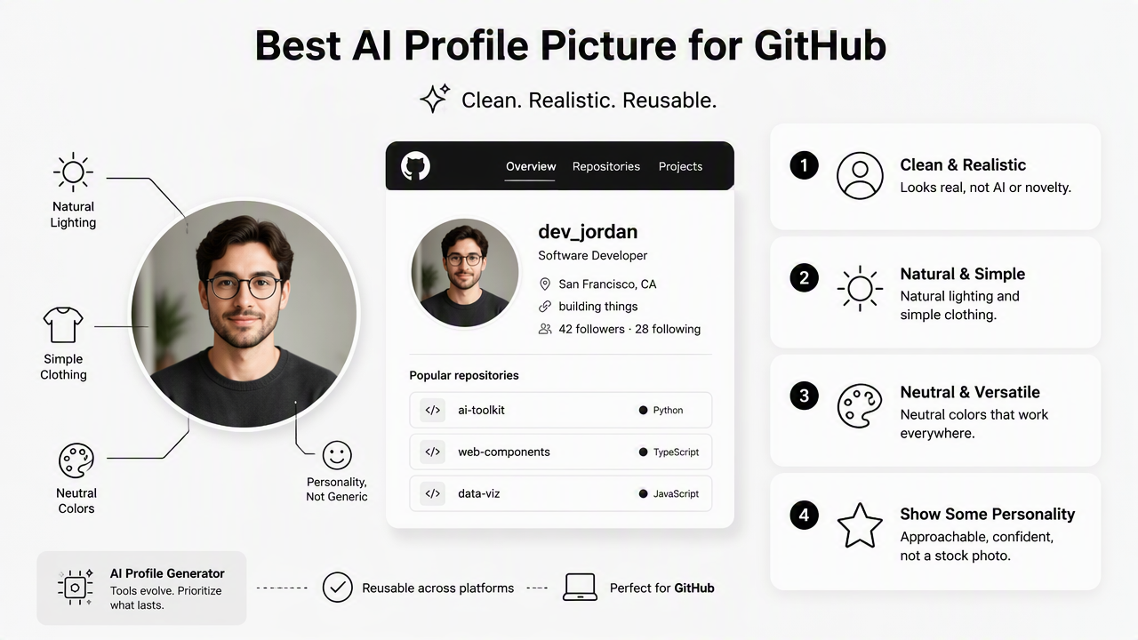 Illustration for Best AI profile picture generator for GitHub profiles: top picks