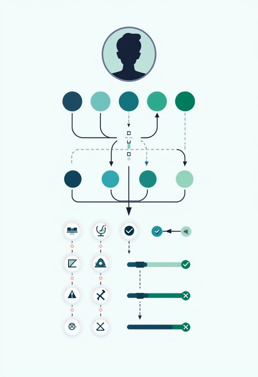 Infographic illustration showing seven LinkedIn headshot background options with icons, industry comparison charts, and visual best practice indicators in indigo color scheme