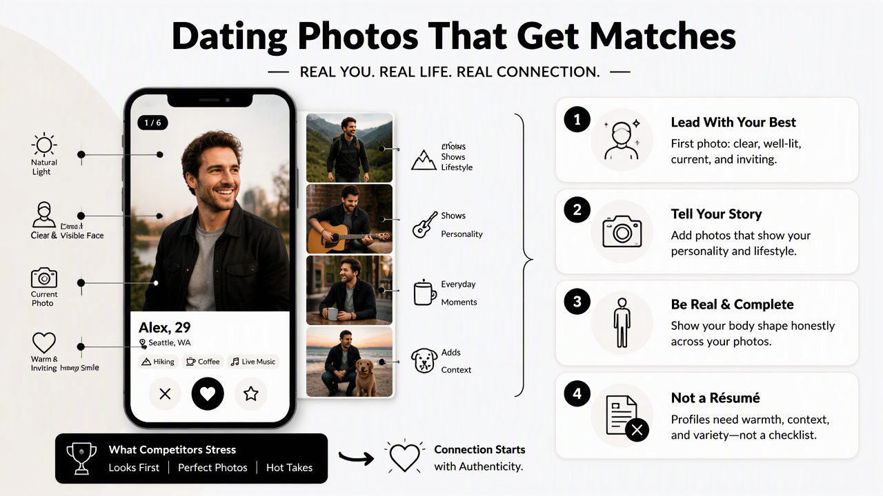 Illustration for Which photos work best for dating apps?