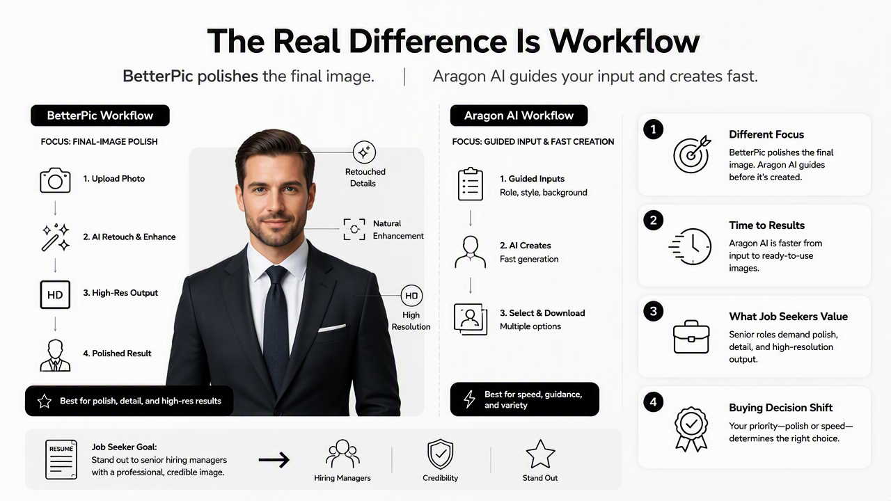 Illustration for What is the real difference between BetterPic and Aragon AI?