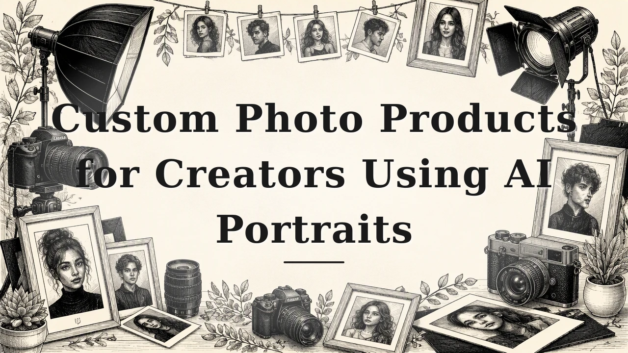 Custom Photo Products for Creators Using AI Portraits