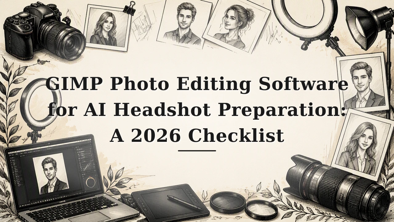 GIMP Photo Editing Software for AI Headshot Preparation: A 2026 Checklist