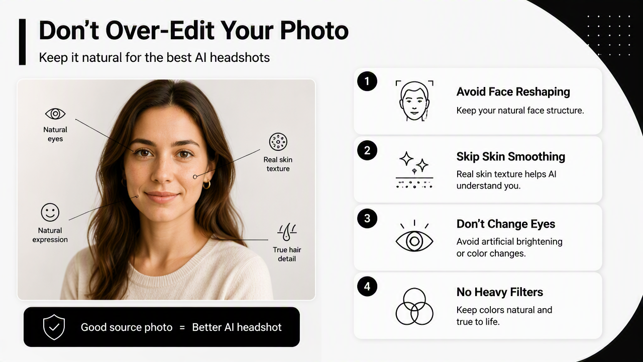 Illustration for What should not be edited before uploading?