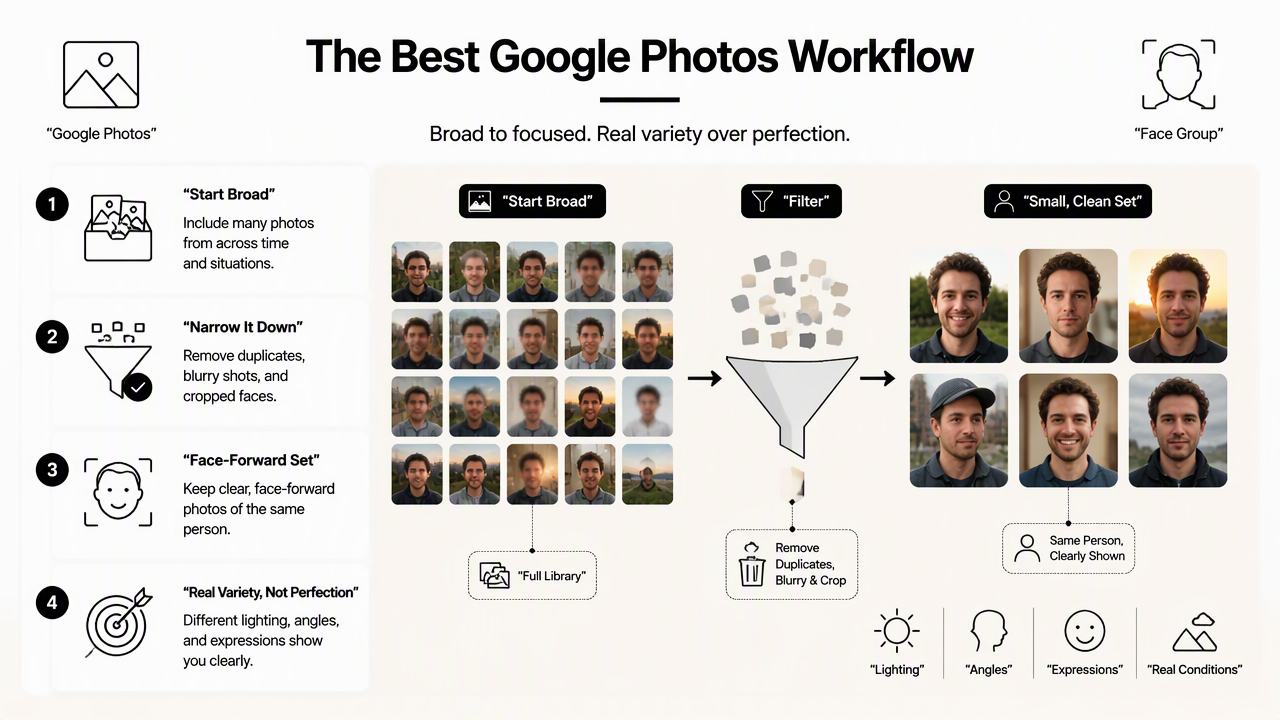 Illustration for How to find the best source photos in Google Photos