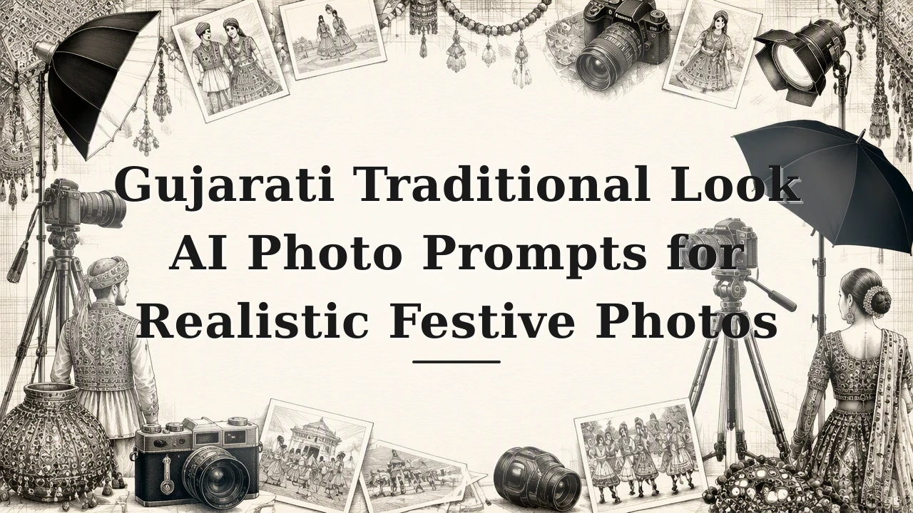 Gujarati Traditional Look AI Photo Prompts for Realistic Festive Photos