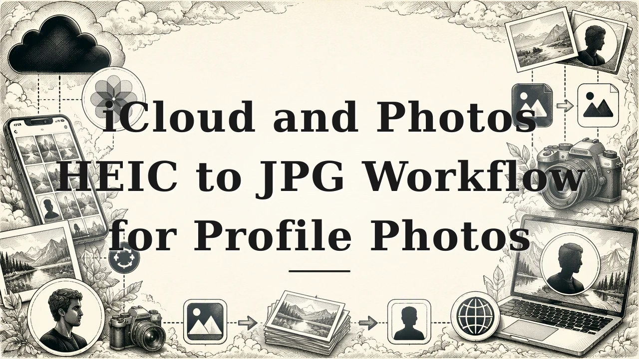 iCloud and Photos HEIC to JPG Workflow for Profile Photos