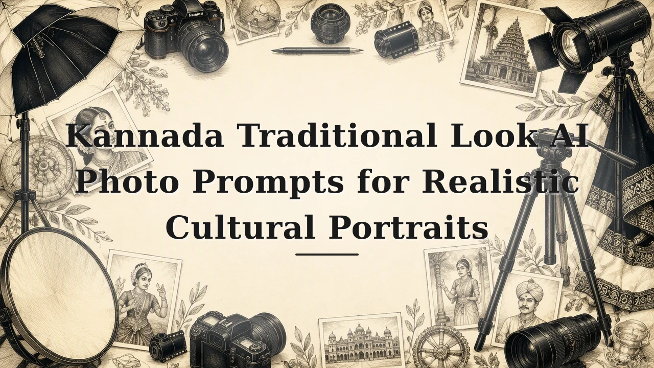 Kannada Traditional Look AI Photo Prompts for Realistic Cultural Portraits