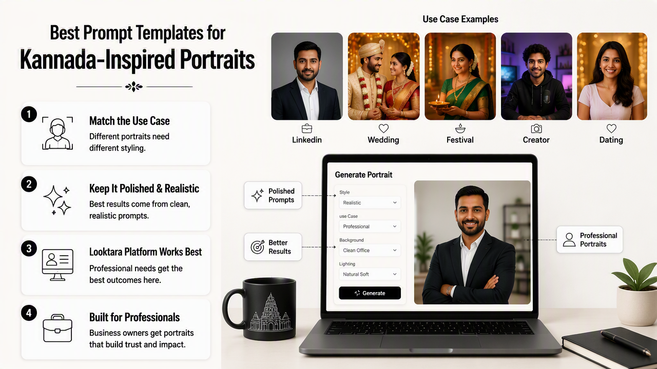 Illustration for Which prompt templates work best for traditional, festive, and modern looks?
