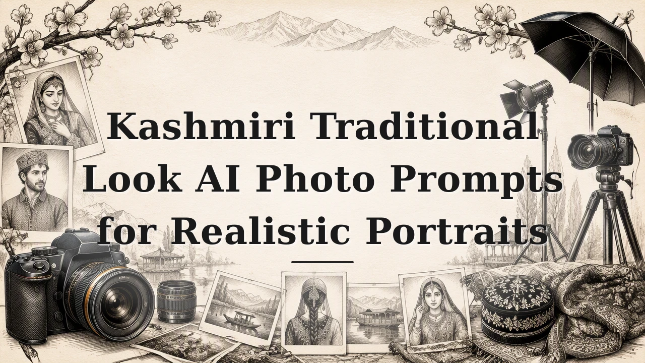 Kashmiri Traditional Look AI Photo Prompts for Realistic Portraits