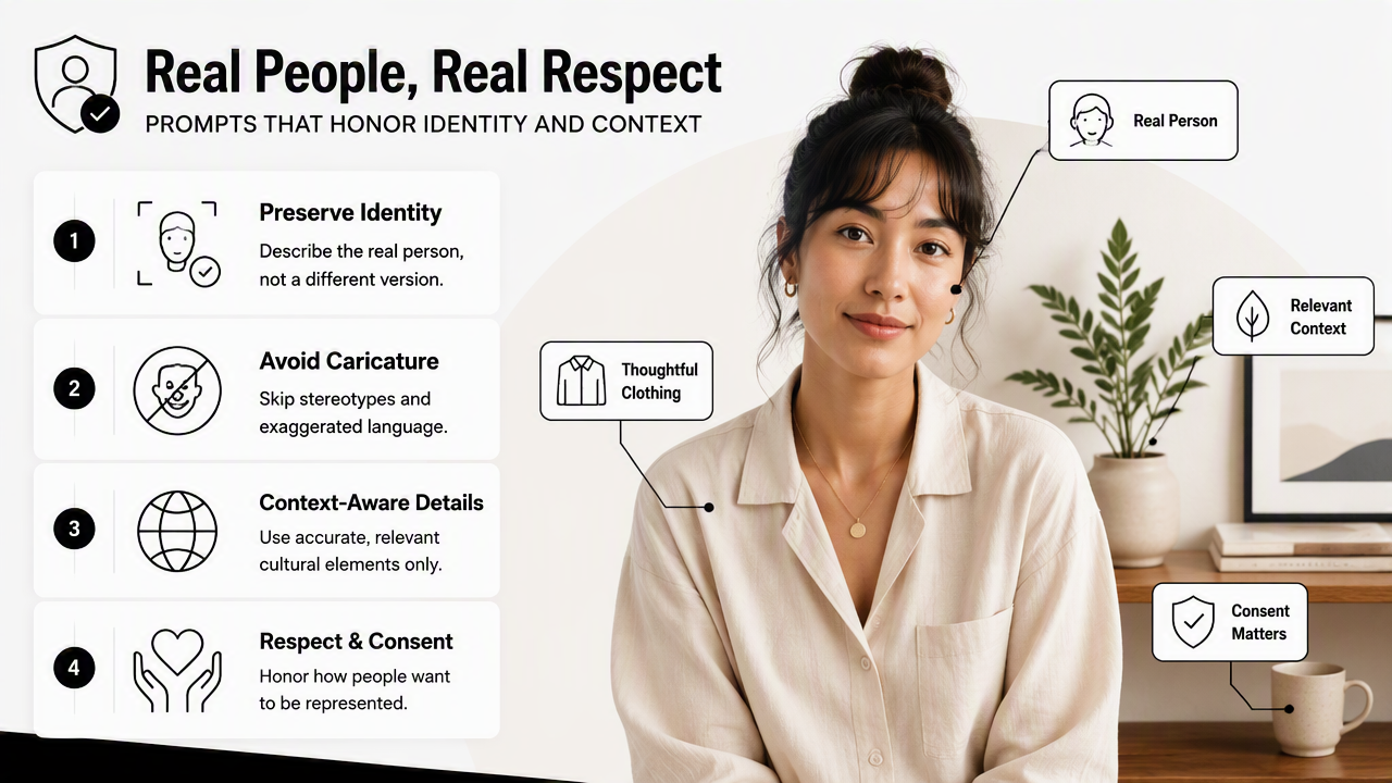 Illustration for How can AI portraits stay realistic and respectful?