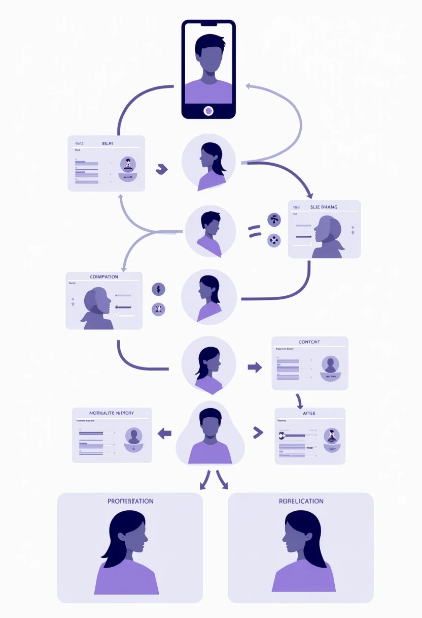 Infographic showing AI transformation process from smartphone selfie to professional LinkedIn headshot with icons and workflow arrows