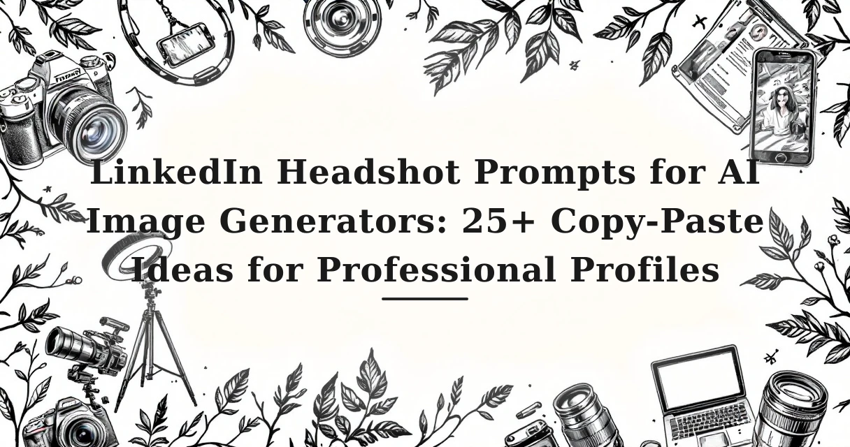 LinkedIn Headshot Prompts for AI Image Generators: 25+ Copy‑Paste Ideas for Professional Profiles