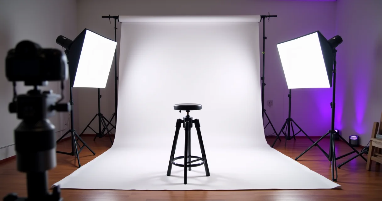 Professional photography studio setup for creating perfect LinkedIn profile headshots