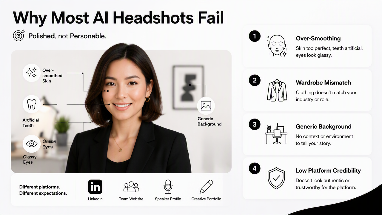 Illustration for Where most AI headshots go wrong