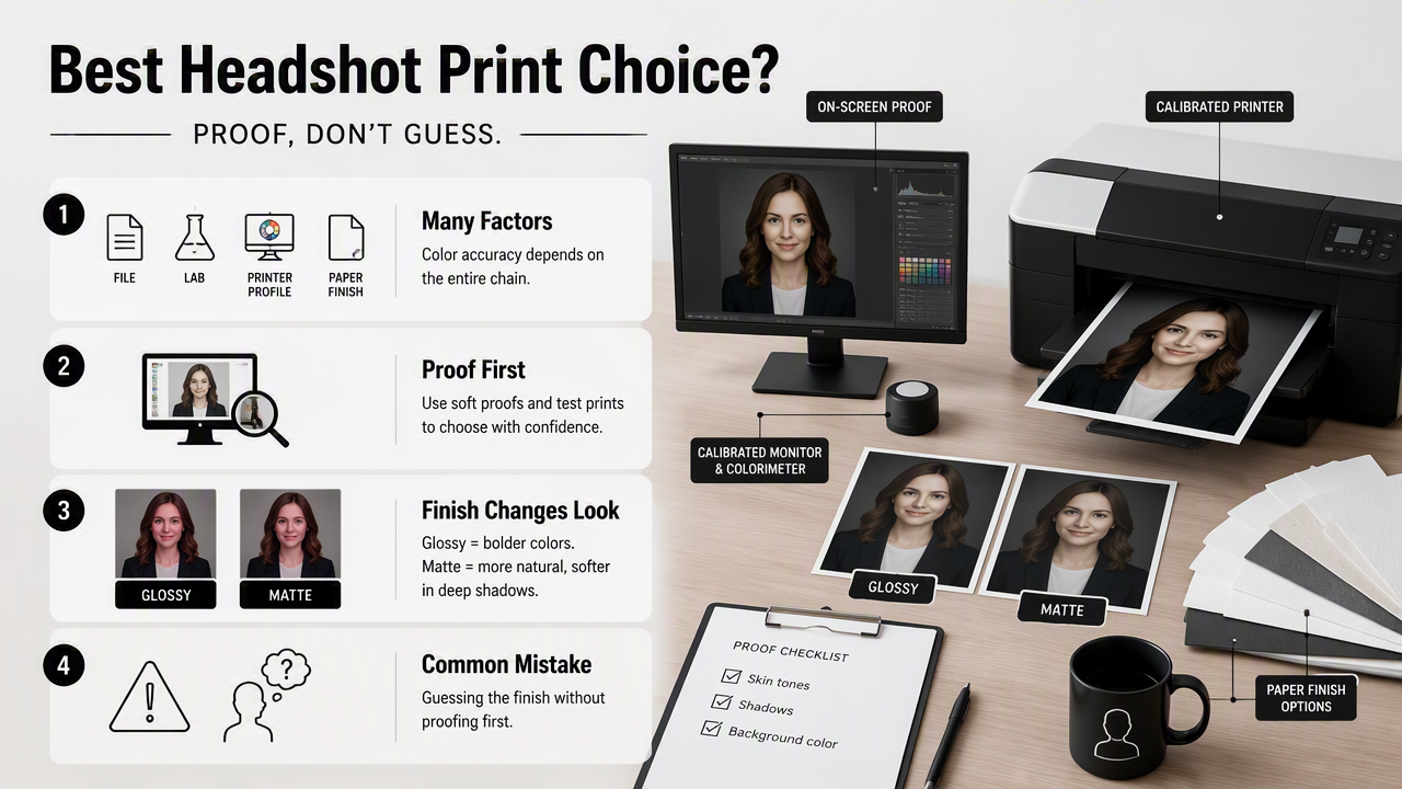 Illustration for How should color accuracy and paper quality affect the decision?
