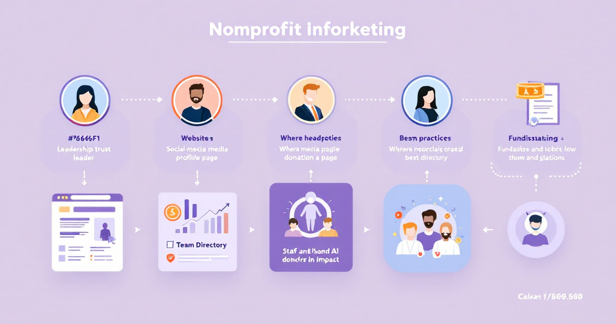 Infographic showing how professional nonprofit headshots build trust, improve fundraising, and strengthen online leadership visibility.