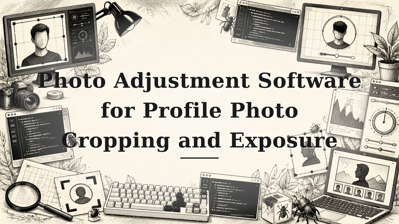 Photo Adjustment Software for Profile Photo Cropping and Exposure