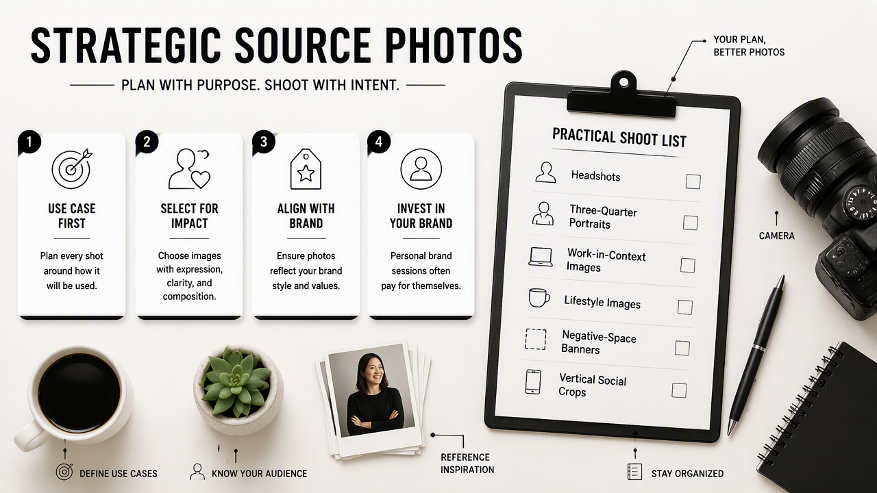 Illustration for How should source photos be planned and selected?