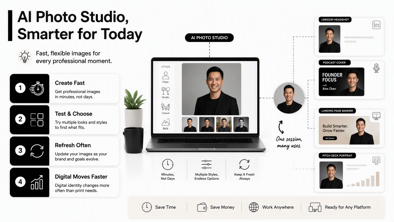 Illustration for When is an AI photo studio the smarter choice?