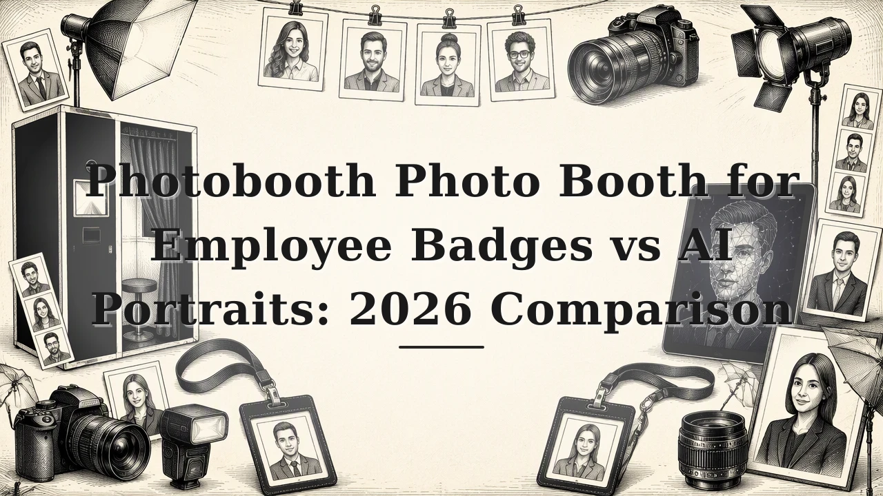 Photobooth Photo Booth for Employee Badges vs AI Portraits: 2026 Comparison