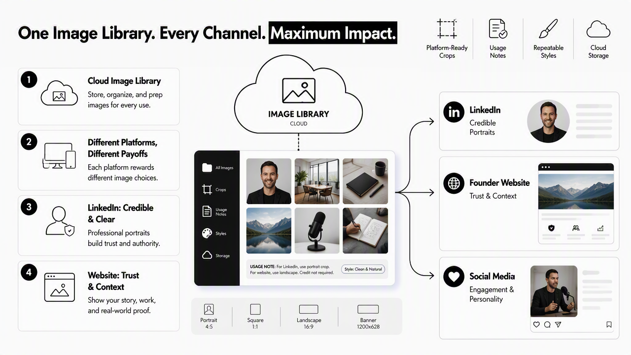Illustration for How does a cloud image library support each personal brand channel?