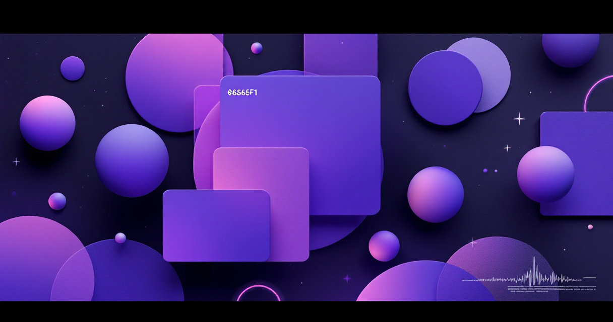 Podcast branding visual identity elements with cohesive color palette and geometric design components for recognition