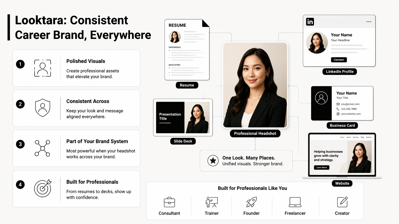 Illustration for How Looktara handles professional career imagery