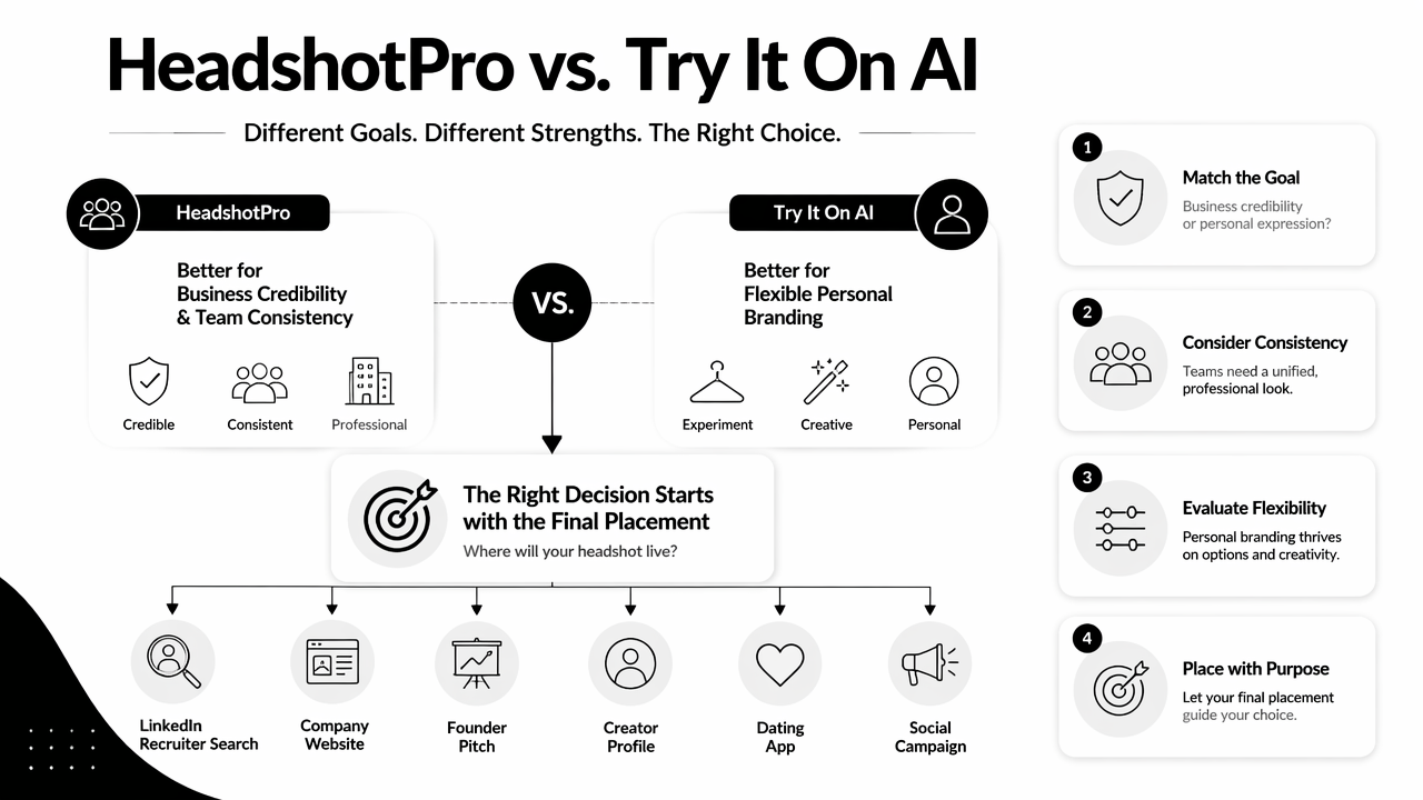 Illustration for Who should pick which AI headshot tool?