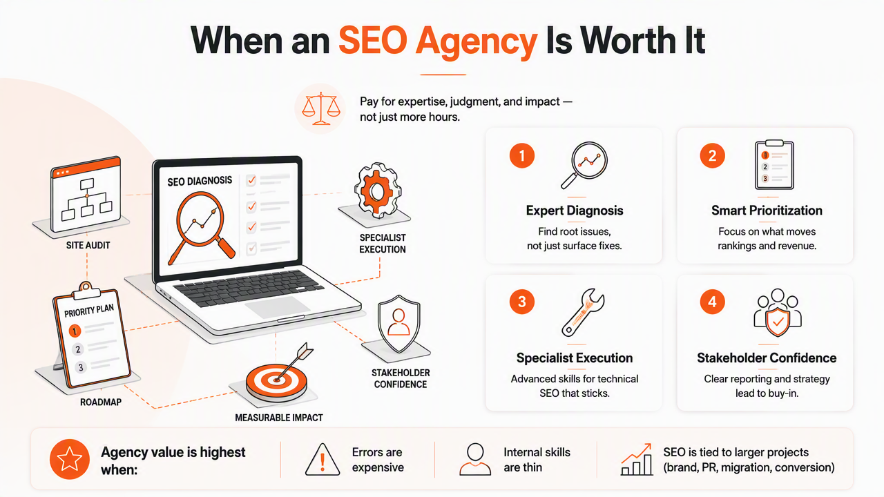 Illustration for When an SEO agency is still worth paying for