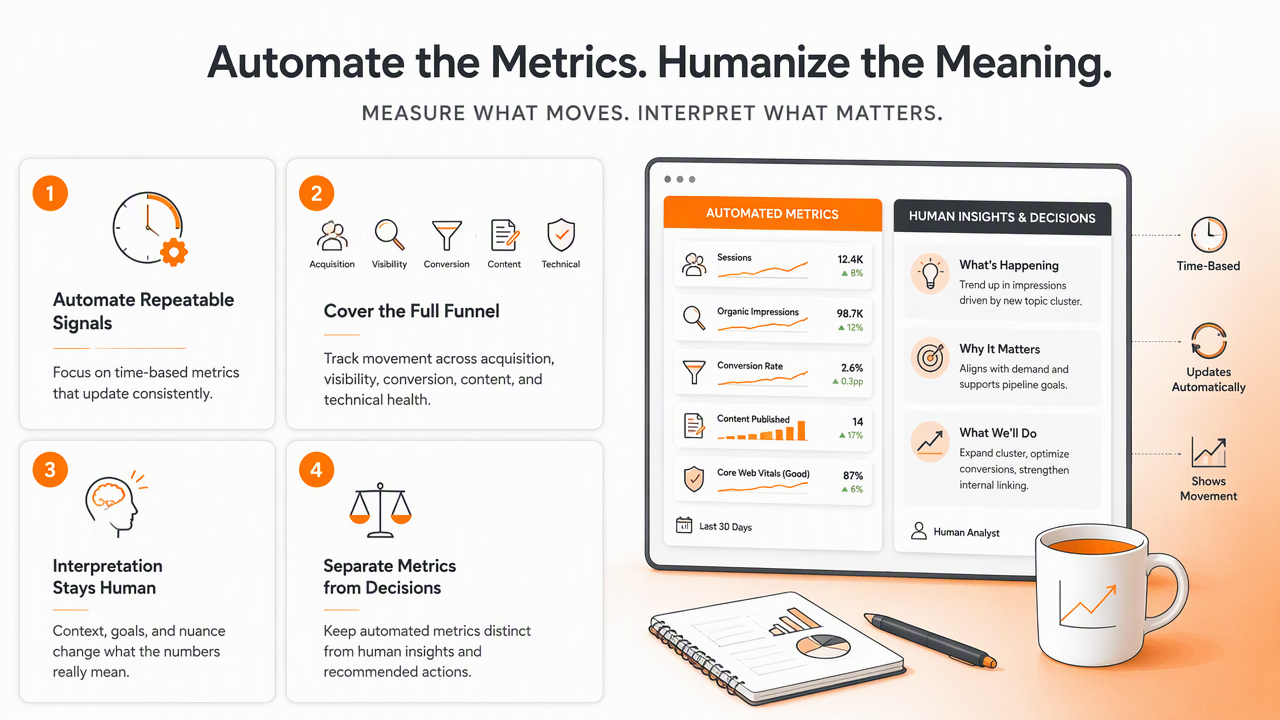 Illustration for Which SEO metrics should be automated?