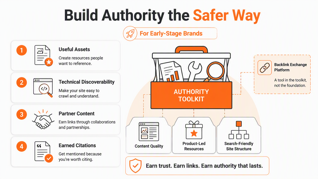 Illustration for What safer alternatives build authority without swaps?